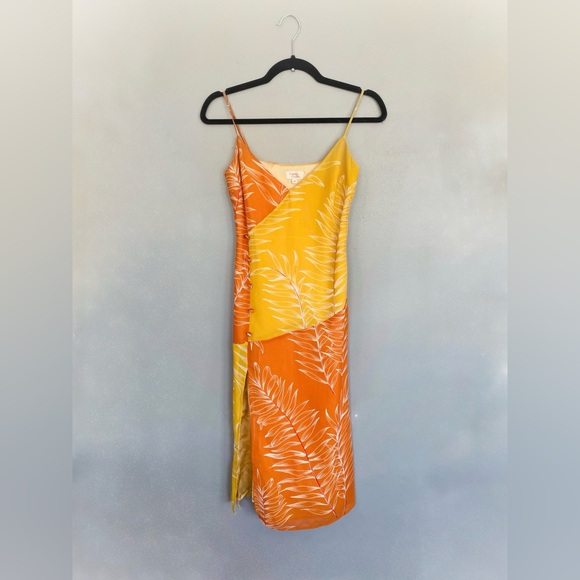 Camila Coelho Vivienne Midi Dress in Yellow & Orange - Picture 2 of 11